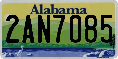 AL license plate 2AN7085