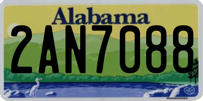 AL license plate 2AN7088