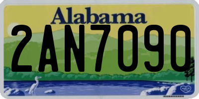 AL license plate 2AN7090