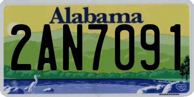 AL license plate 2AN7091