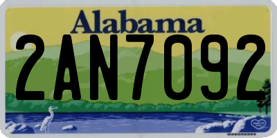 AL license plate 2AN7092