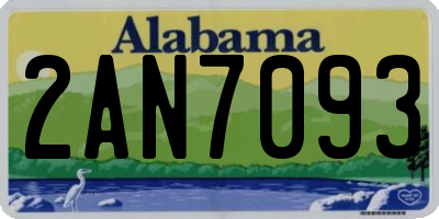 AL license plate 2AN7093