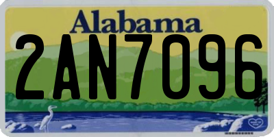 AL license plate 2AN7096