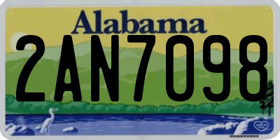 AL license plate 2AN7098