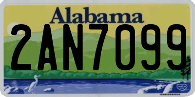 AL license plate 2AN7099