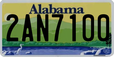 AL license plate 2AN7100