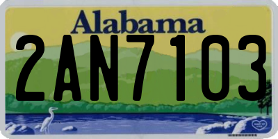 AL license plate 2AN7103