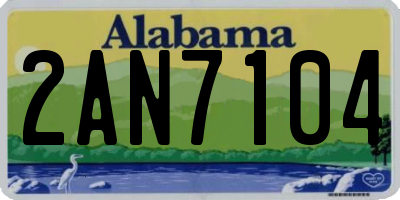 AL license plate 2AN7104