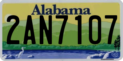 AL license plate 2AN7107