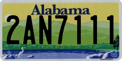 AL license plate 2AN7111