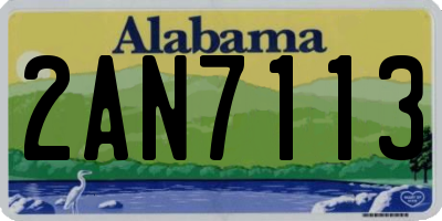AL license plate 2AN7113