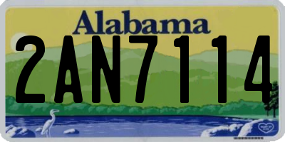 AL license plate 2AN7114