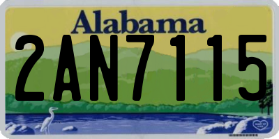 AL license plate 2AN7115