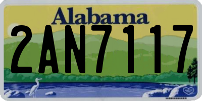 AL license plate 2AN7117