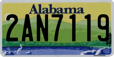 AL license plate 2AN7119