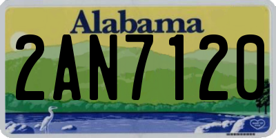 AL license plate 2AN7120
