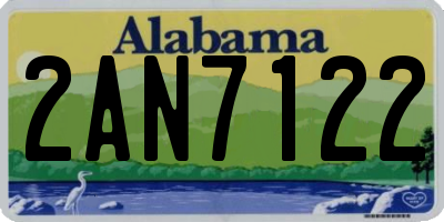 AL license plate 2AN7122