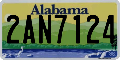 AL license plate 2AN7124