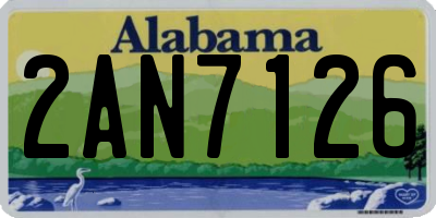 AL license plate 2AN7126