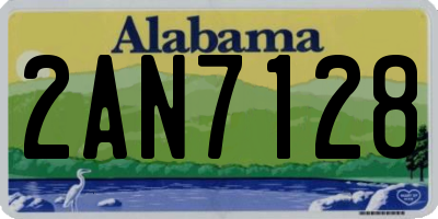 AL license plate 2AN7128
