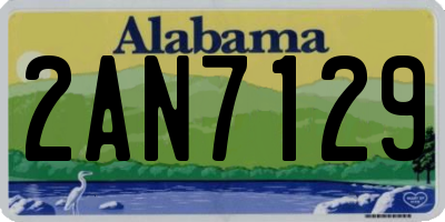 AL license plate 2AN7129