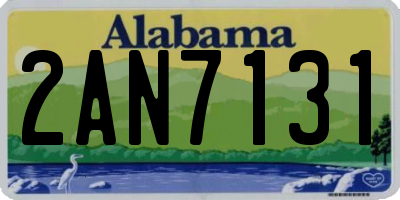 AL license plate 2AN7131