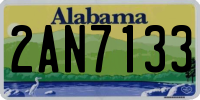 AL license plate 2AN7133