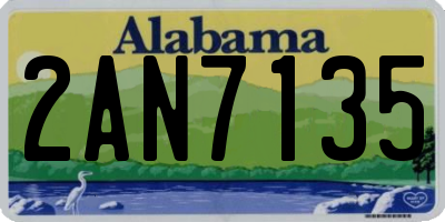 AL license plate 2AN7135