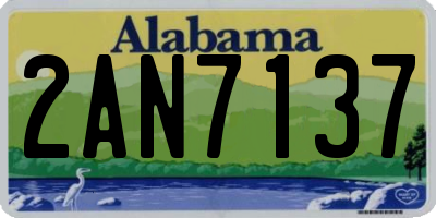 AL license plate 2AN7137