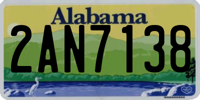 AL license plate 2AN7138