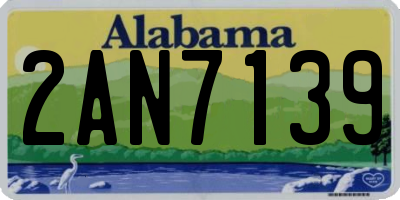 AL license plate 2AN7139