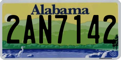 AL license plate 2AN7142