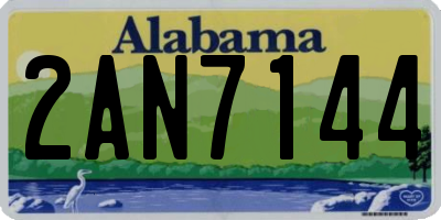 AL license plate 2AN7144