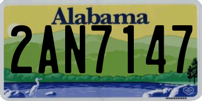 AL license plate 2AN7147