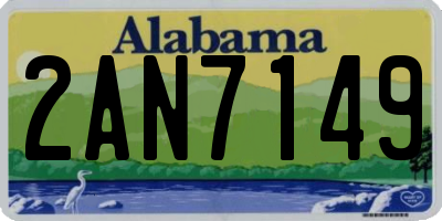 AL license plate 2AN7149