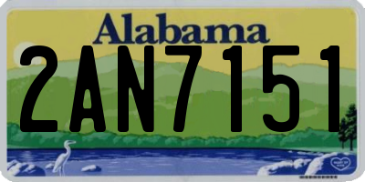 AL license plate 2AN7151