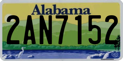 AL license plate 2AN7152