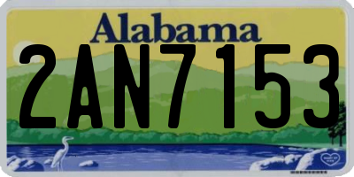 AL license plate 2AN7153