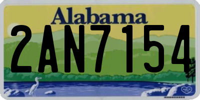 AL license plate 2AN7154