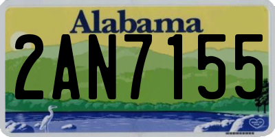 AL license plate 2AN7155