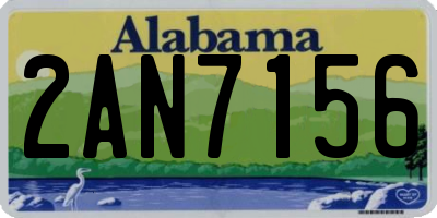 AL license plate 2AN7156