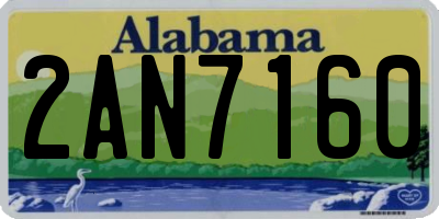 AL license plate 2AN7160