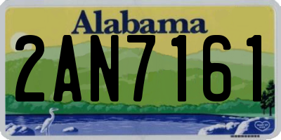 AL license plate 2AN7161