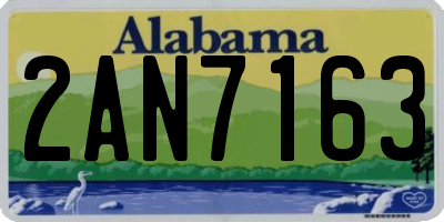 AL license plate 2AN7163
