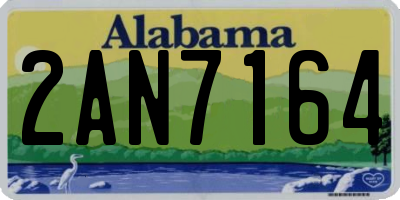 AL license plate 2AN7164
