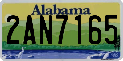 AL license plate 2AN7165