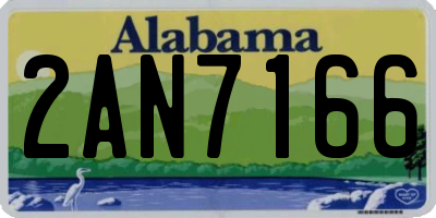 AL license plate 2AN7166