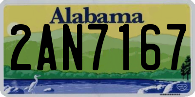 AL license plate 2AN7167