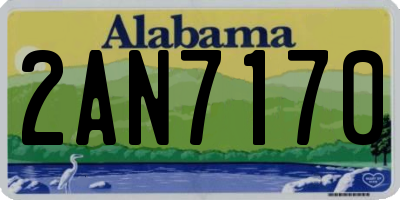 AL license plate 2AN7170