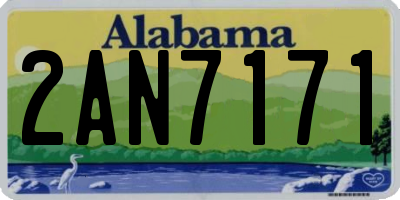 AL license plate 2AN7171